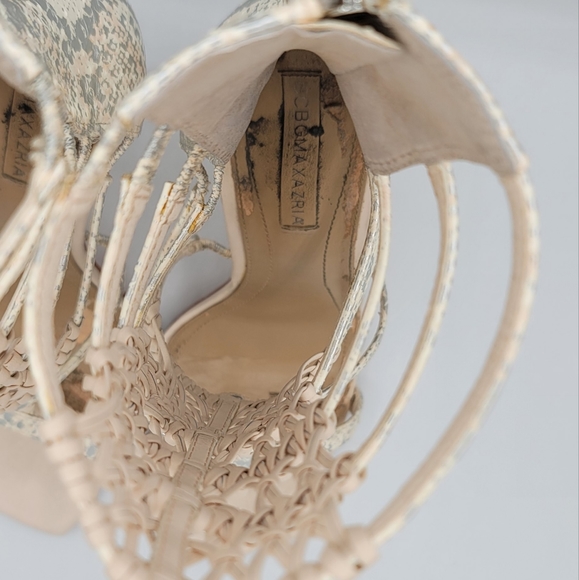 BCBGMaxAzria- Post Macrame Python Gladiator Sandals - Picture 7 of 7